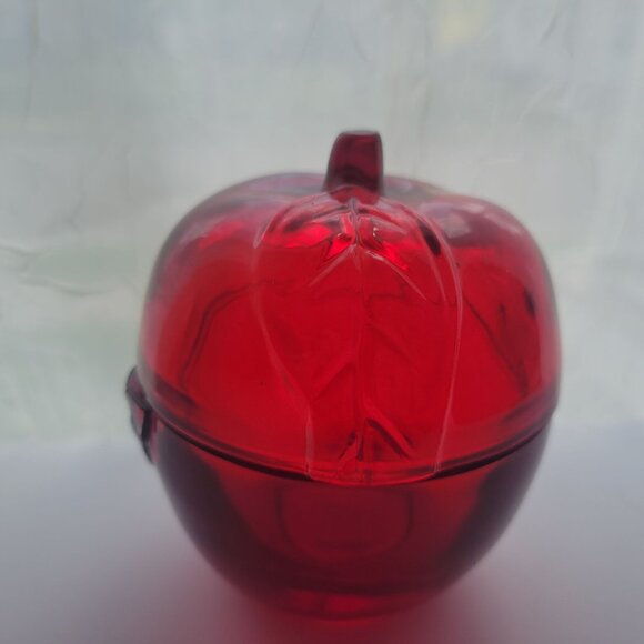Partylite Red Apple Glass Tealight Votive  Candle Holder New - Picture 4 of 7